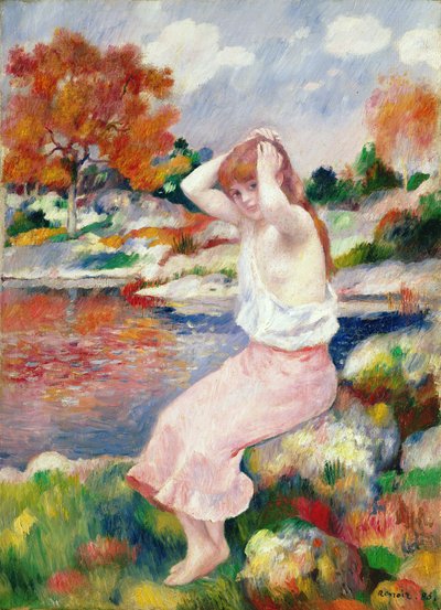 Bather, 1885 by Pierre Auguste Renoir